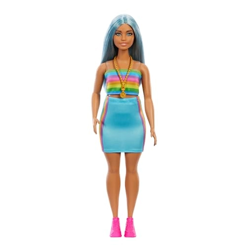Barbie Fashionistas - Curvy Long Blue Hair RainbowAthleisure Ages 3+