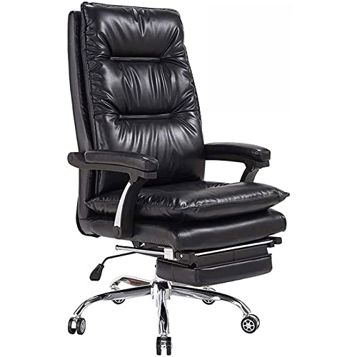 Desk Chair - PU Leather Brown High Back