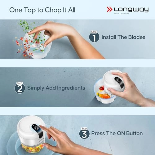 Slicer Rechargeable Mini Electric Chopper - 250ml USB Rechargeable