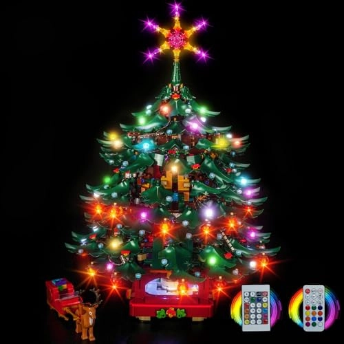 LocoLee Light kit Compatible with LEGO 41843 Family Christmas Tree - LED Colorful Version