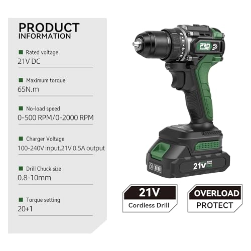 Brushless Cordless Drill - 2 Amp Hours Set