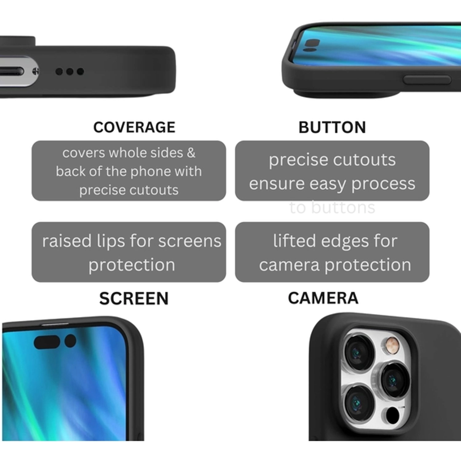 Case Screen Protector - TPU-PC for iPhone 14 Pro Max