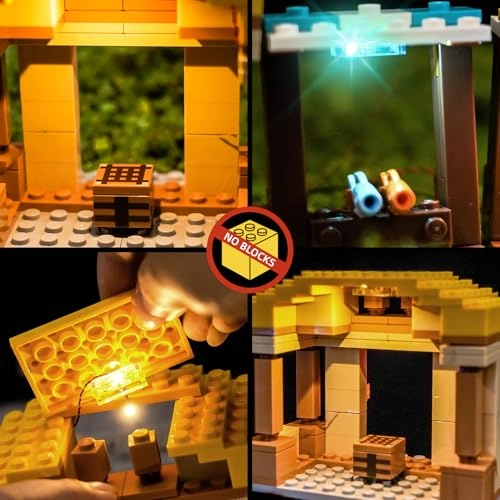 LED Light Set - Compatible with 21273 Yellow red white