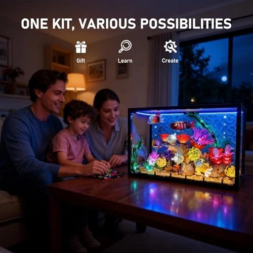 LED Lighting for Lego Icons Tropical Aquarium 10366 - Water