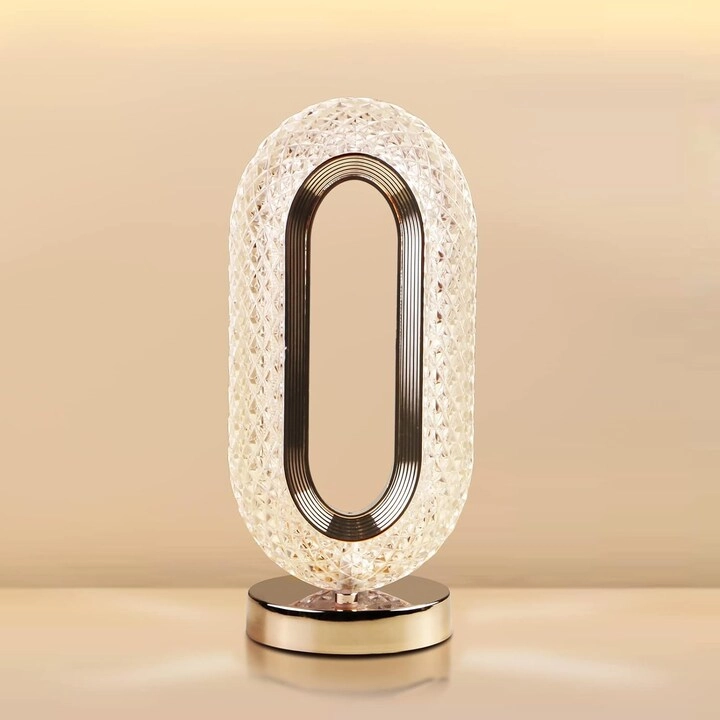 FITTO Touch Control Crystal Table Desk Lamp - Elegant LED Adjustable Brightness