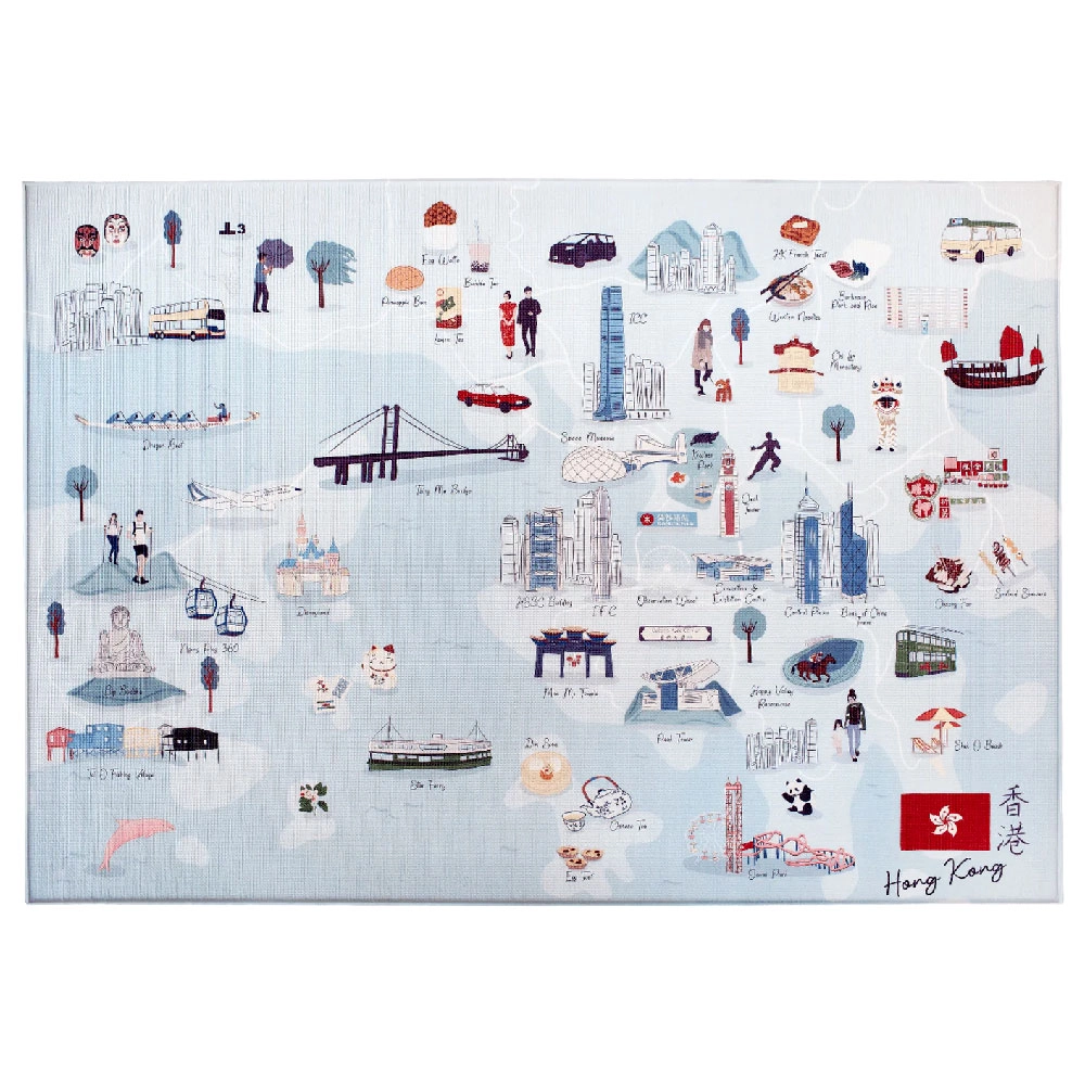 Milk It Baby Hong Kong City Tour Reversible Play Mat - 0 month