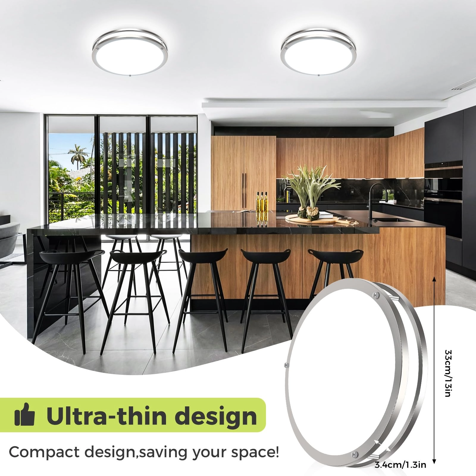Flush Mount Ceiling Light - 5CCT Dimmable Pack