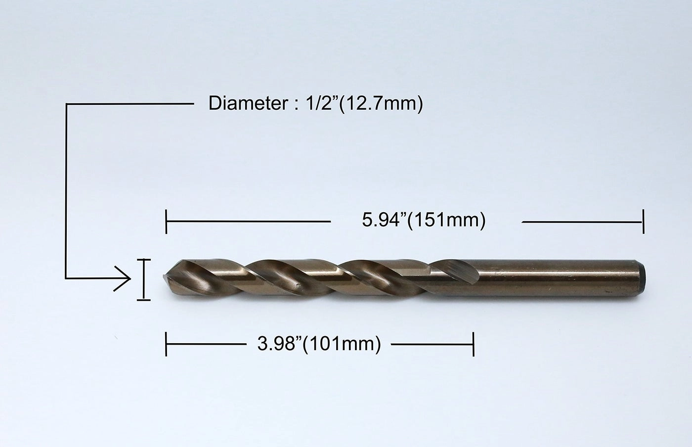HSS M35 Cobalt Twist Drill Bits - 5 12.7mm