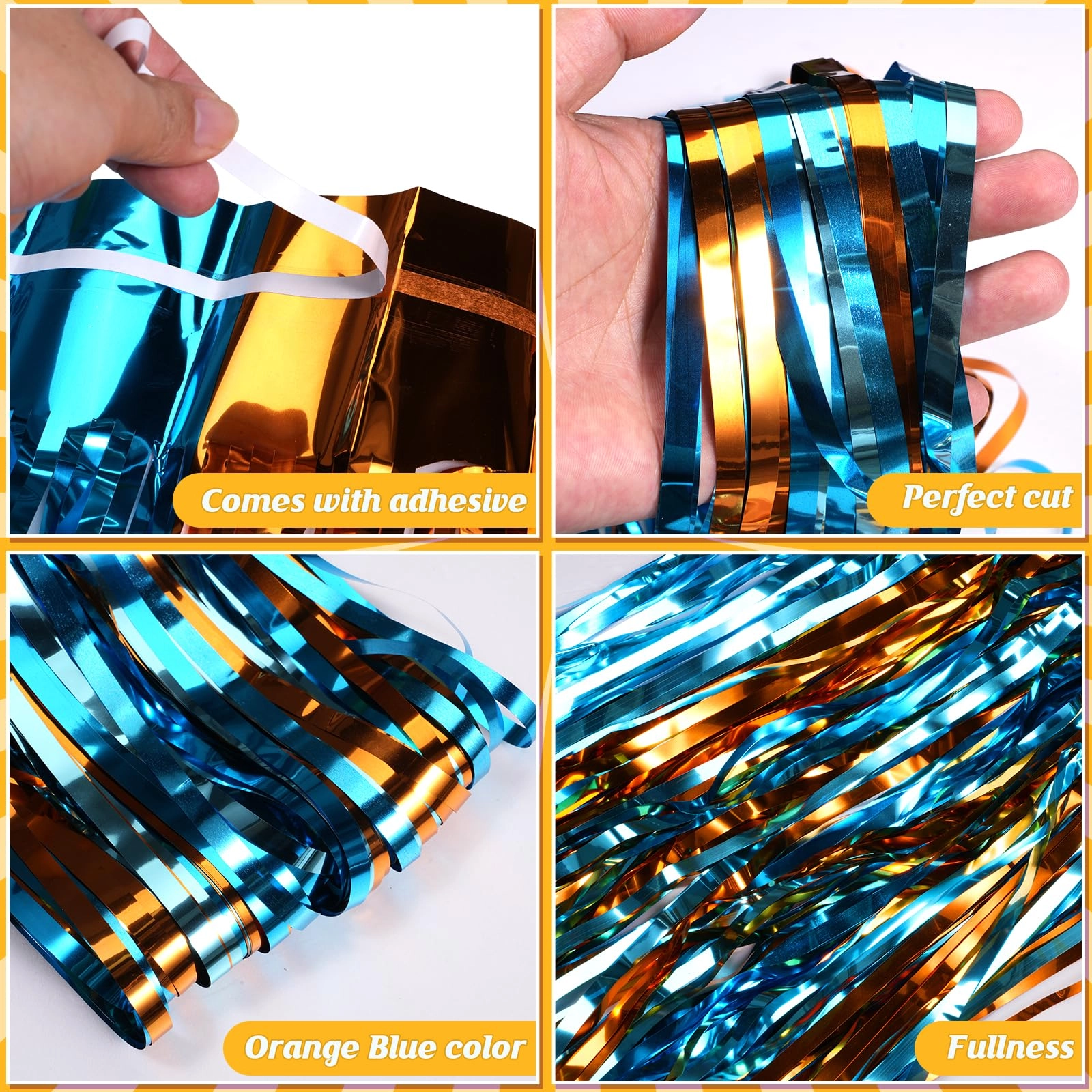 Foil Fringe Curtain - 3 Birthday Graduation Prom Wedding Pack