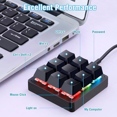 One-Handed Macro Mechanical Keyboard - USB-C Wired