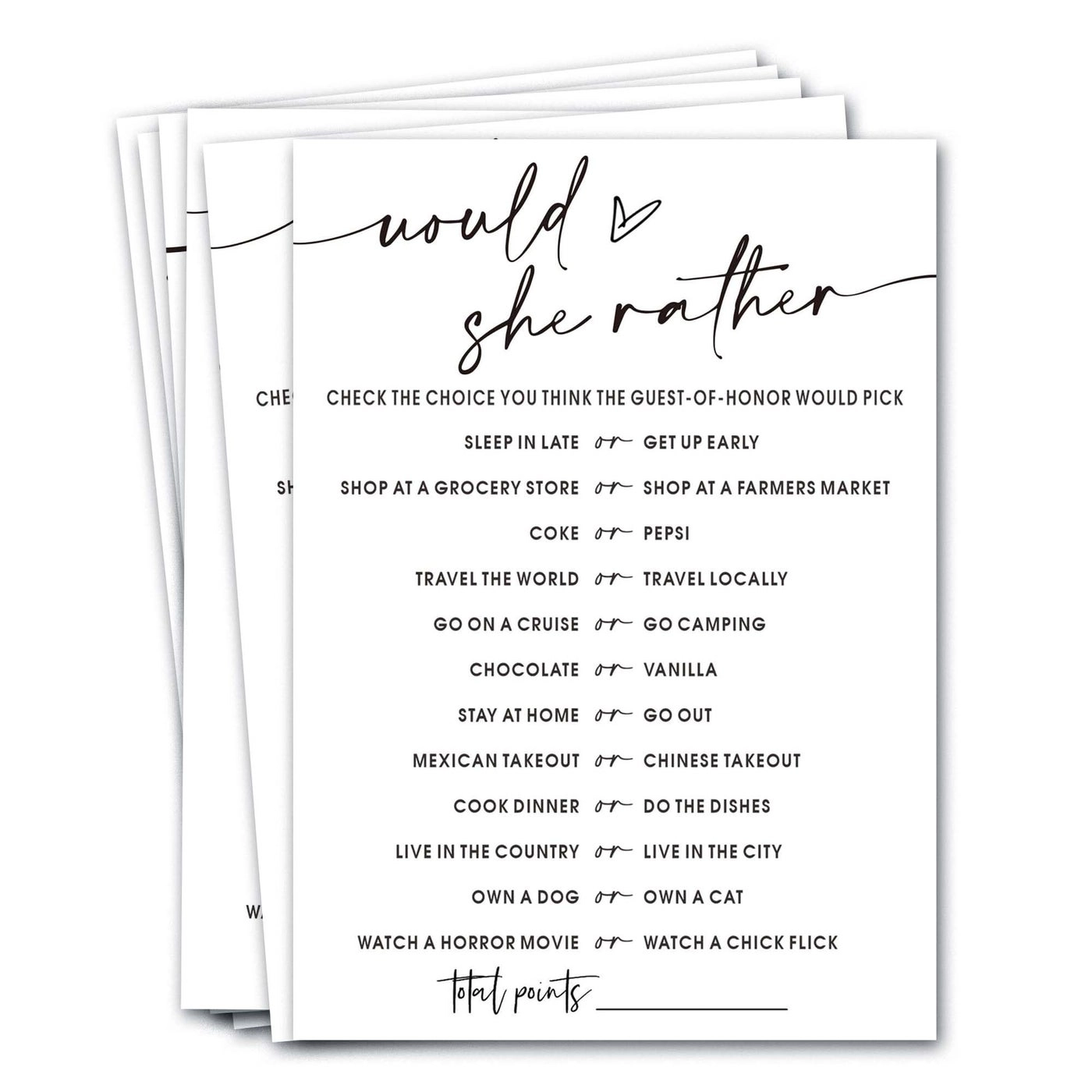 Bridal Shower Bingo - 25 pieces Unisex-Adults