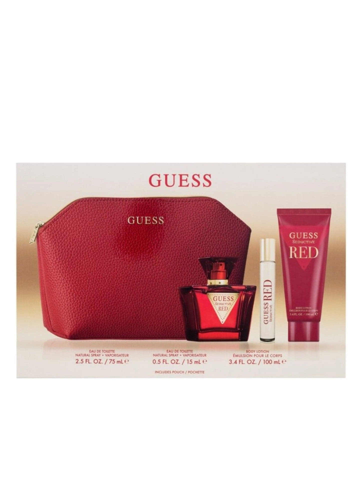 Big Brands Perfumes Seductive Red Eau de Toilette + Seductive Red Miniature + Seductive Red Body Lotion - 3 Pieces