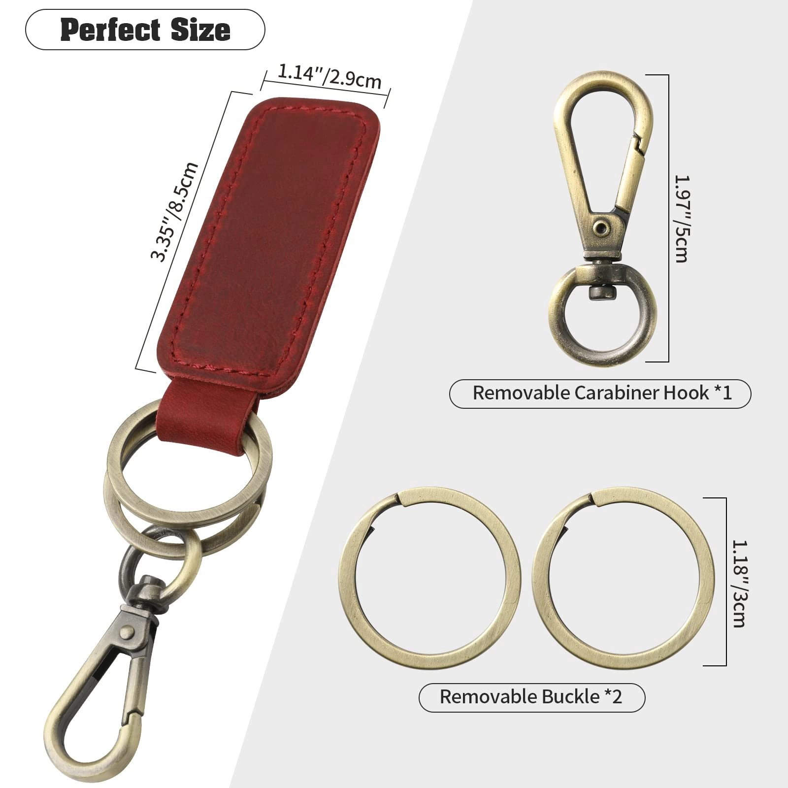 Leather Keychain - Car
