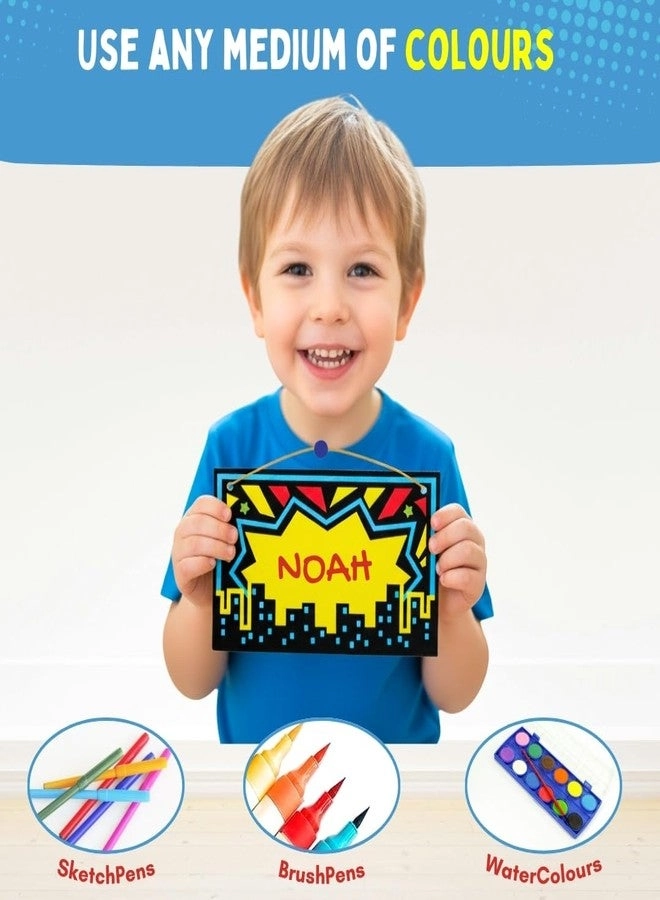 Colour-in Velvet Heroes and Power - Superhero Craft Kit 3+ years
