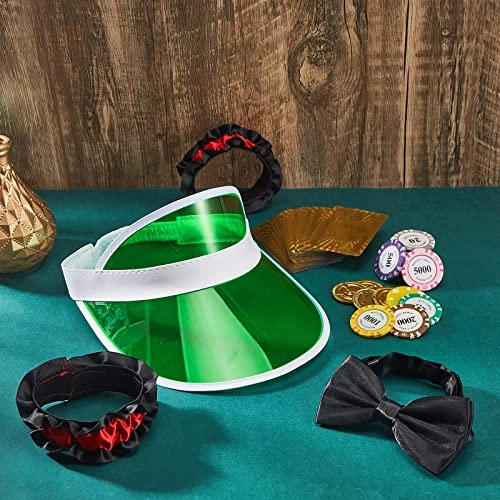Dealer Visor + Bow Tie + Armband - 3 Pcs
