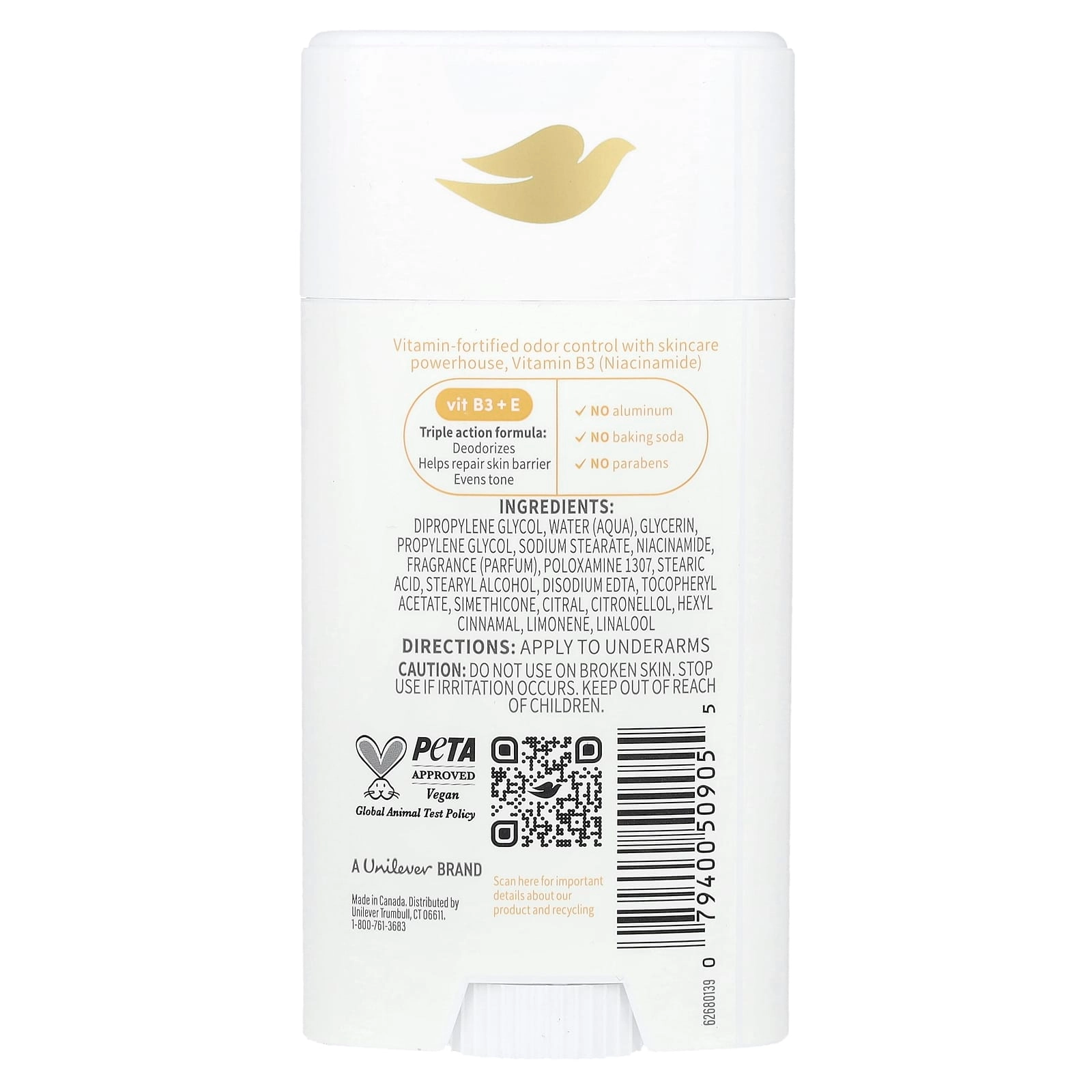 Vitamin Care+ Deodorant - Peaches & Shea Butter 74 g