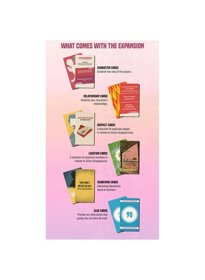 Alice is Missing: Silent Falls Expansion - Silent Roleplaying Game, Text Messaging RPG