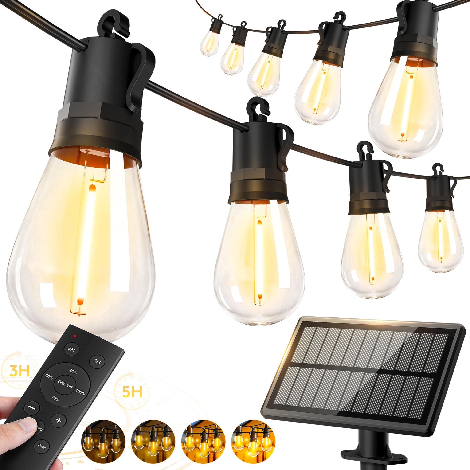 Shenzhen CMS Photoelectric Technology and Science Co.,Ltd. Solar-Powered-Lights-Outdoor - 65ft Waterproof Warm White