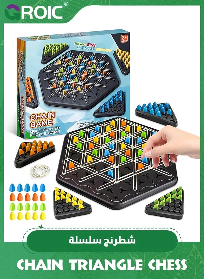 GROIC Chain Triangle Chess Game - Rubber Band Game