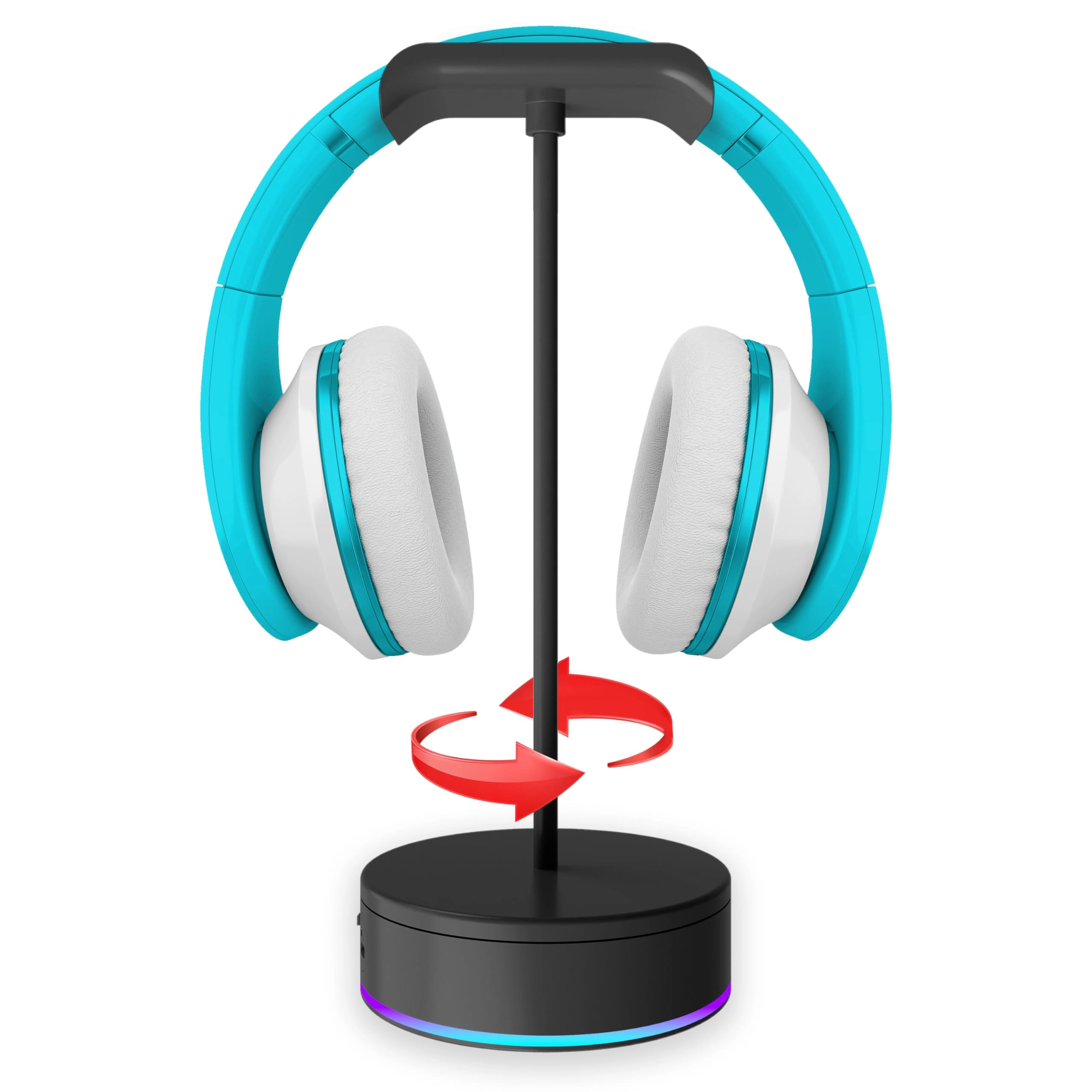 X-FLOAT Rotating Headphone Stand - LED Lights USB-C