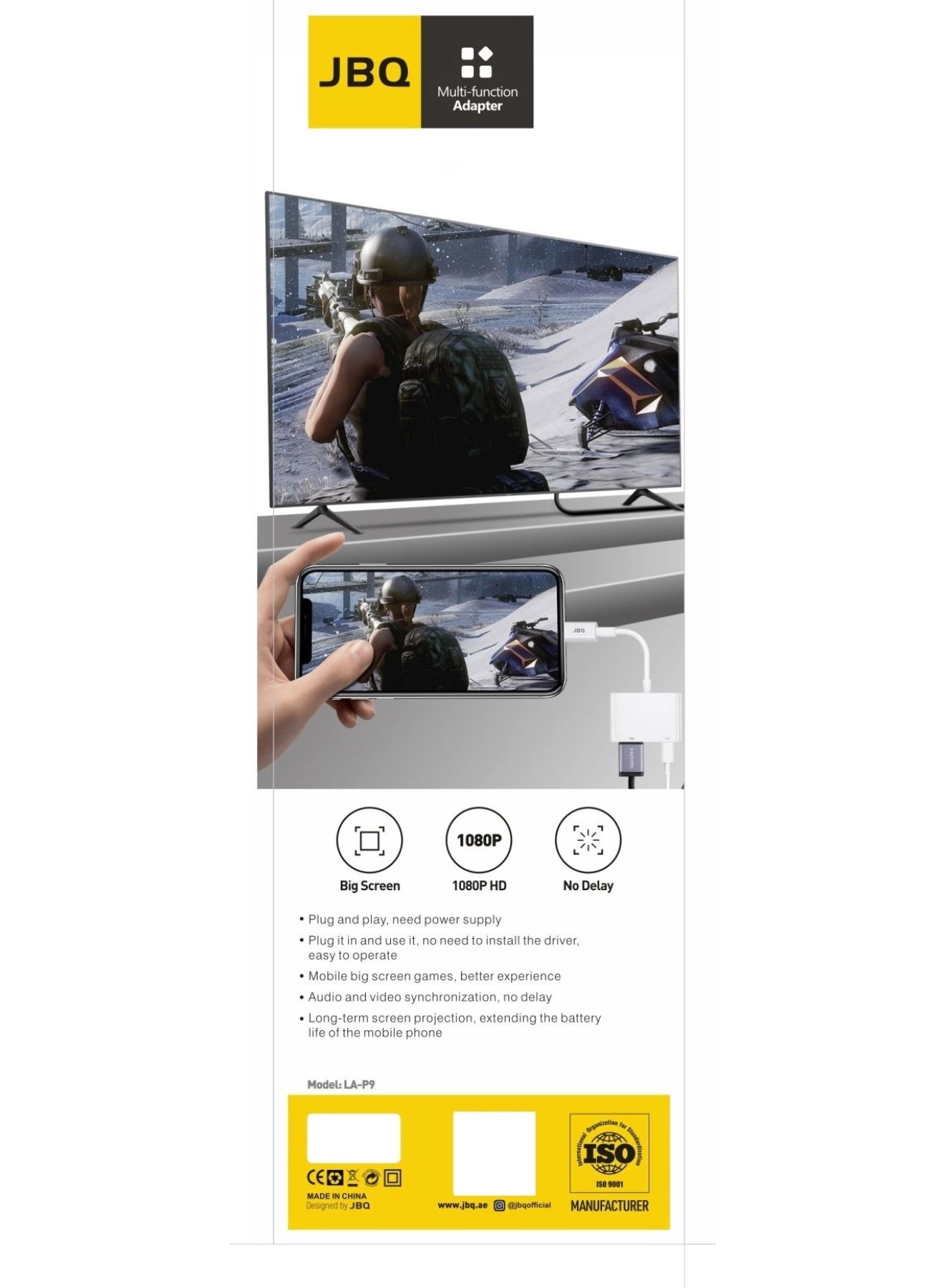 LA-P9 Lightning To Lightning + HDMI Adapter Lightning to HDMI