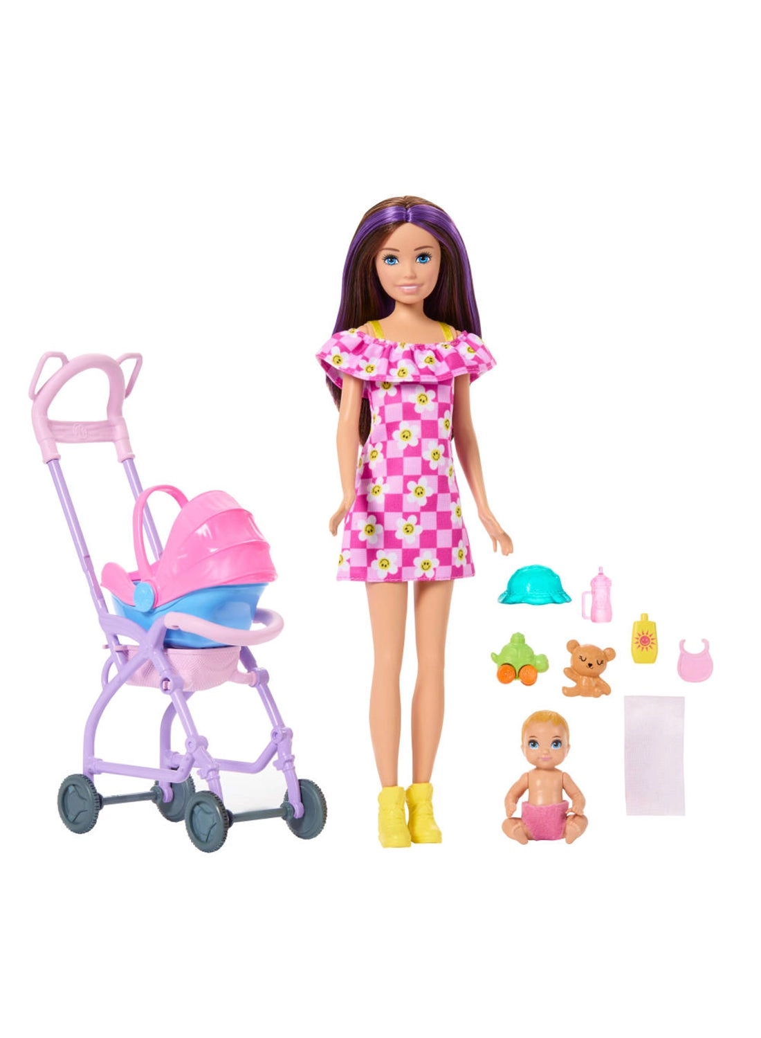 Skipper Doll And Playset - Stroller Baby Doll Ages 3+