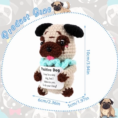 Pug Positive 10 cm Crochet