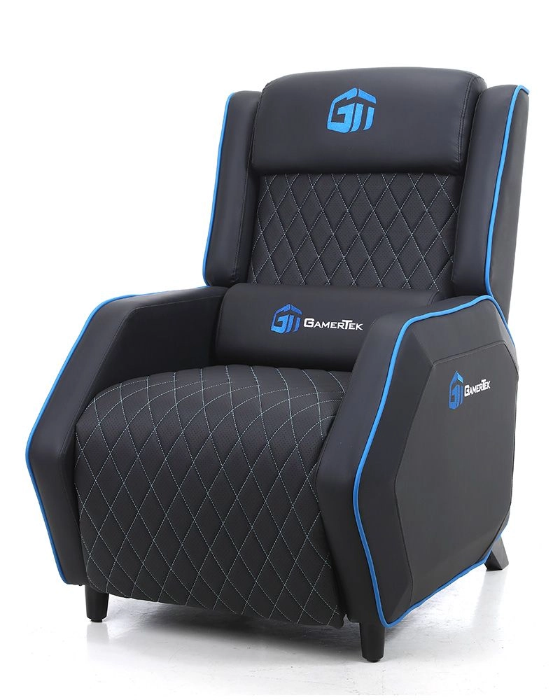GT-ELITE - Black & Blue Diamond Shape PU Leather