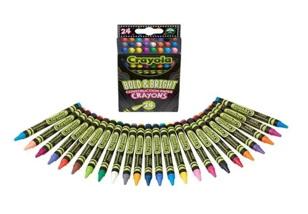 Crayola Bold & Bright Construction Paper Crayons - 24
