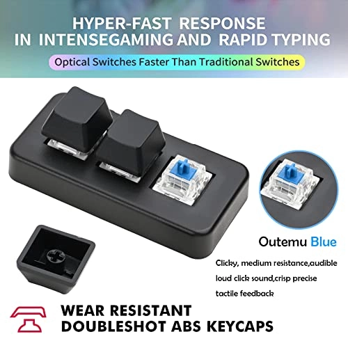 Mini USB Type C Wired 3 Key Mechanical Keypad - Wired/Wireless