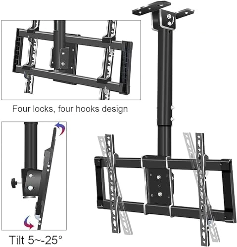 TV Ceiling Mount - 80kg 37-85 inch