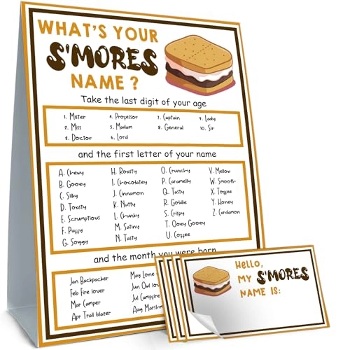 What is Your S'mores Name Game - 31.0 Count 20.00 months - 720.00 months