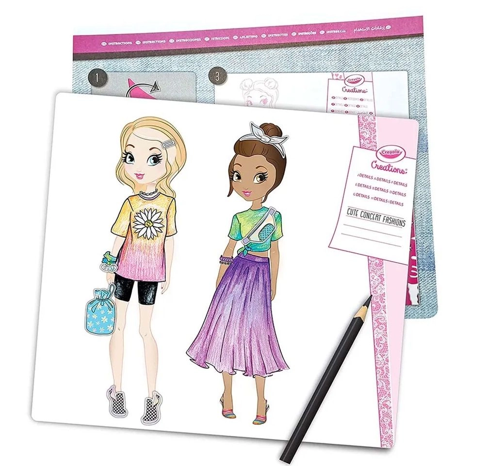 Creations Art History Fashion Sketch Portfolio - sketch sheets plastic fashion stencils beautiful foiled stickers