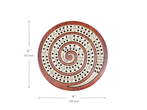 Cribbage Board - 2 Track 60 Points Bloodwood / Maple Wood
