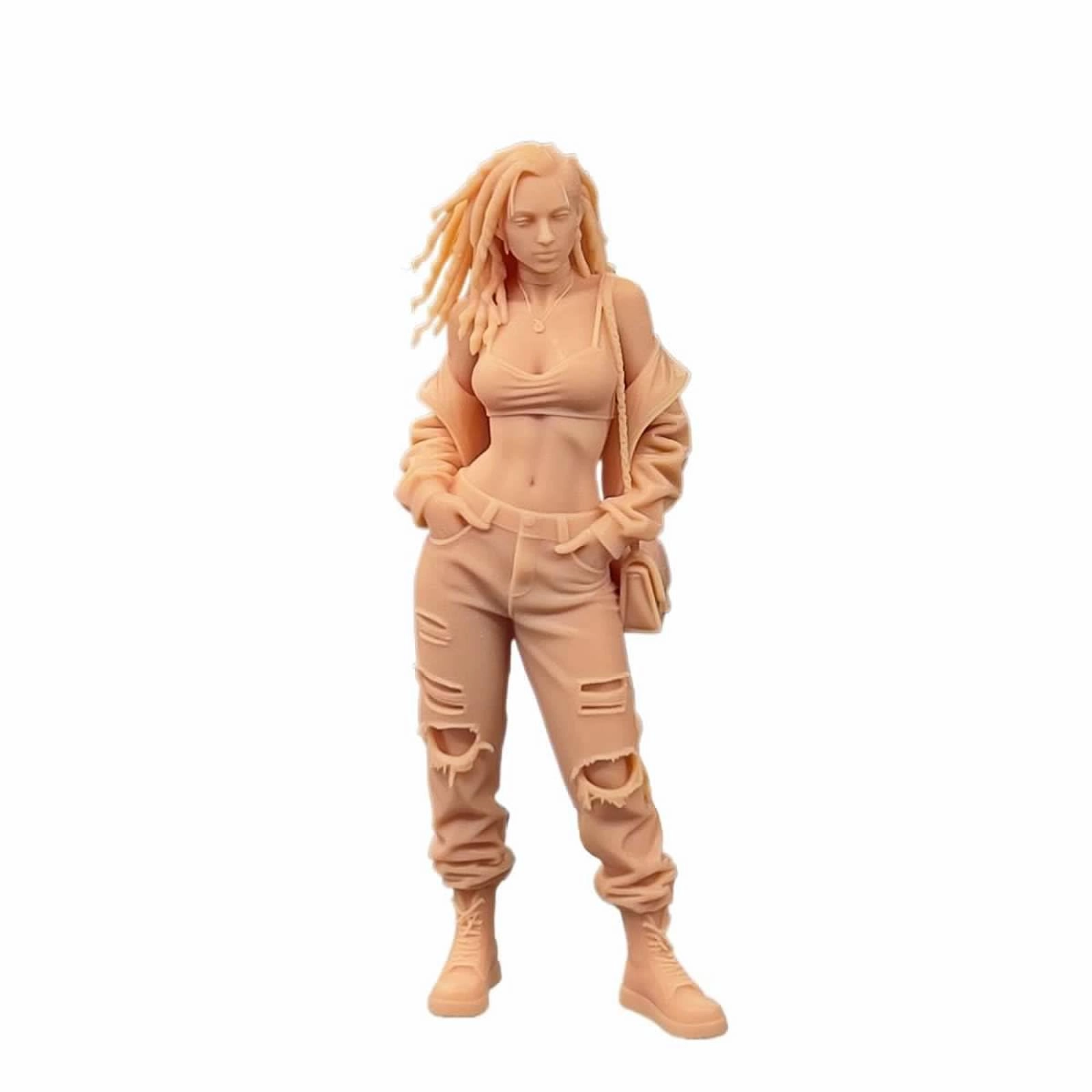 ZEDACAKAI Figure Fashion Trendy Girl Model Miniature Scene - 1/64