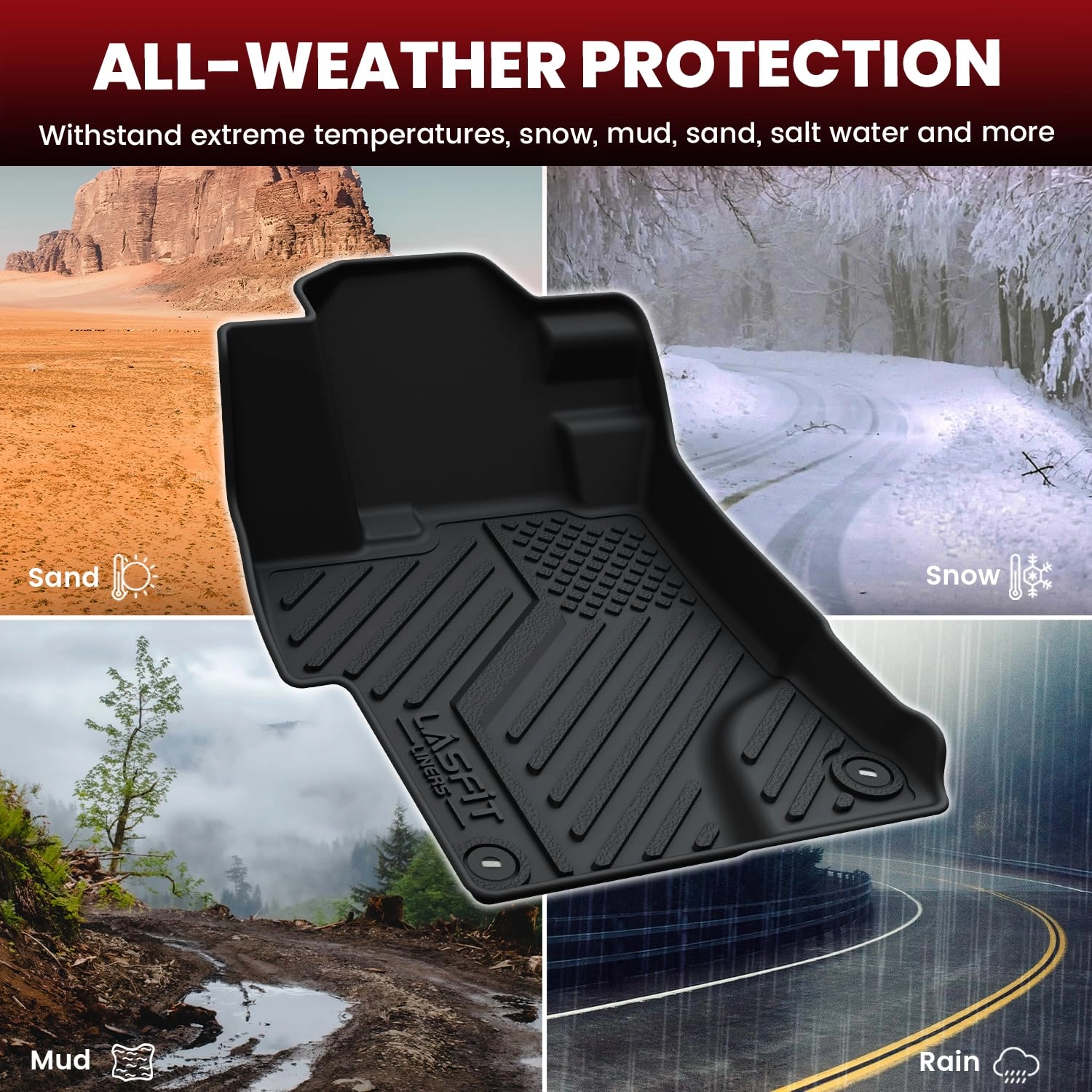 Floor Mats & Trunk Mat - Honda Civic Sedan & Sedan Si 2012 2013 2014 2015 1st & 2nd Row & Cargo Mat