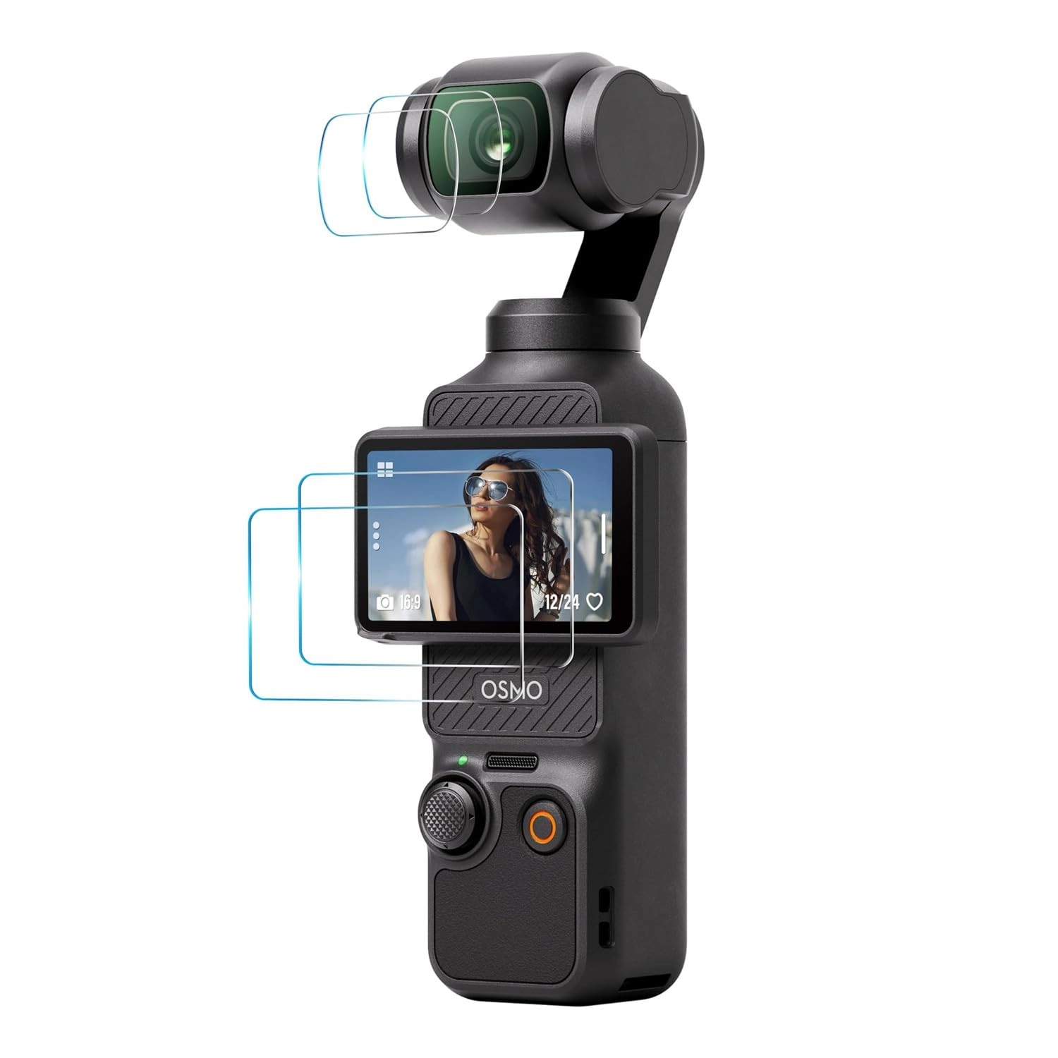 eWINNER Tempered Glass Screen Protector - DJI OSMO Pocket 3 + Lens Protector Film