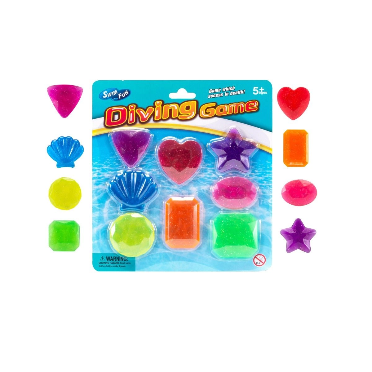 Diving Gemstone Toys - 8 Pcs Multi Colour