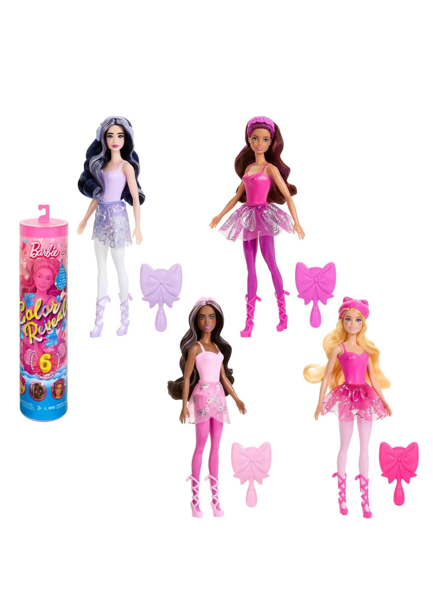 Barbie Color Reveal Ballerina - 6 Surprises Color Change Ages 3+