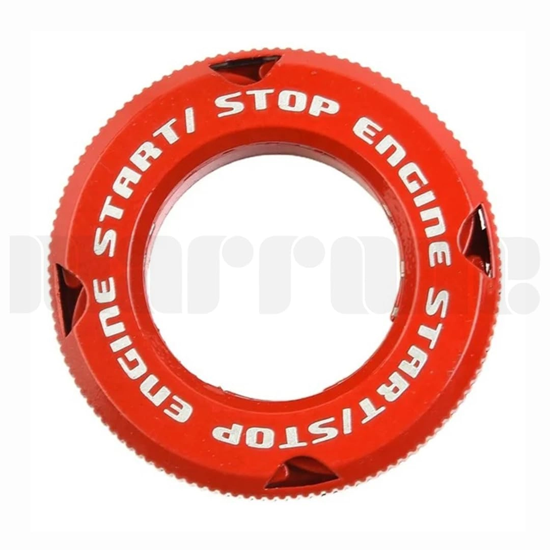 Push to Start Ignition Button Cover - Interior Red