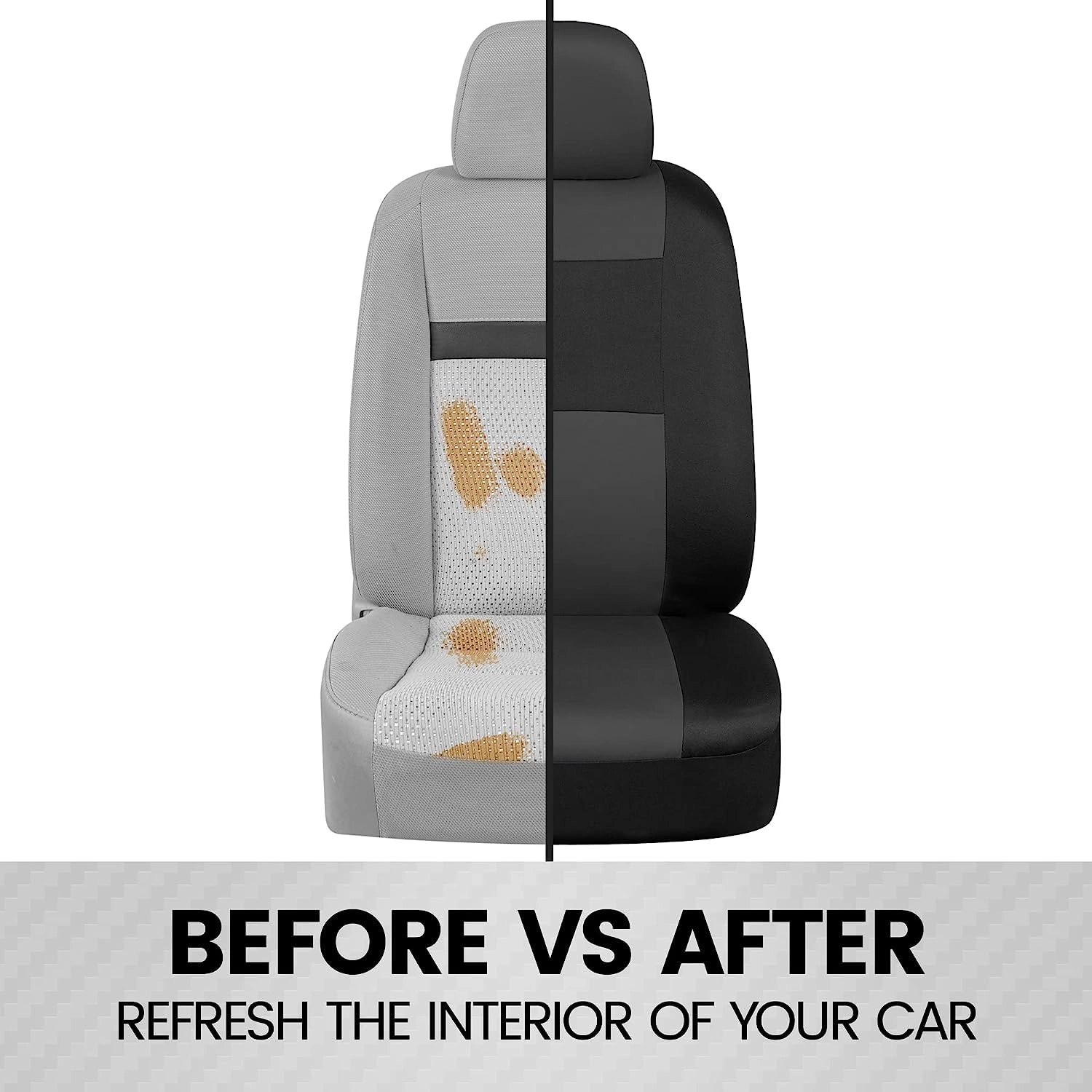 PolyPro Seat Covers - 2-Pack Front Beige/Black