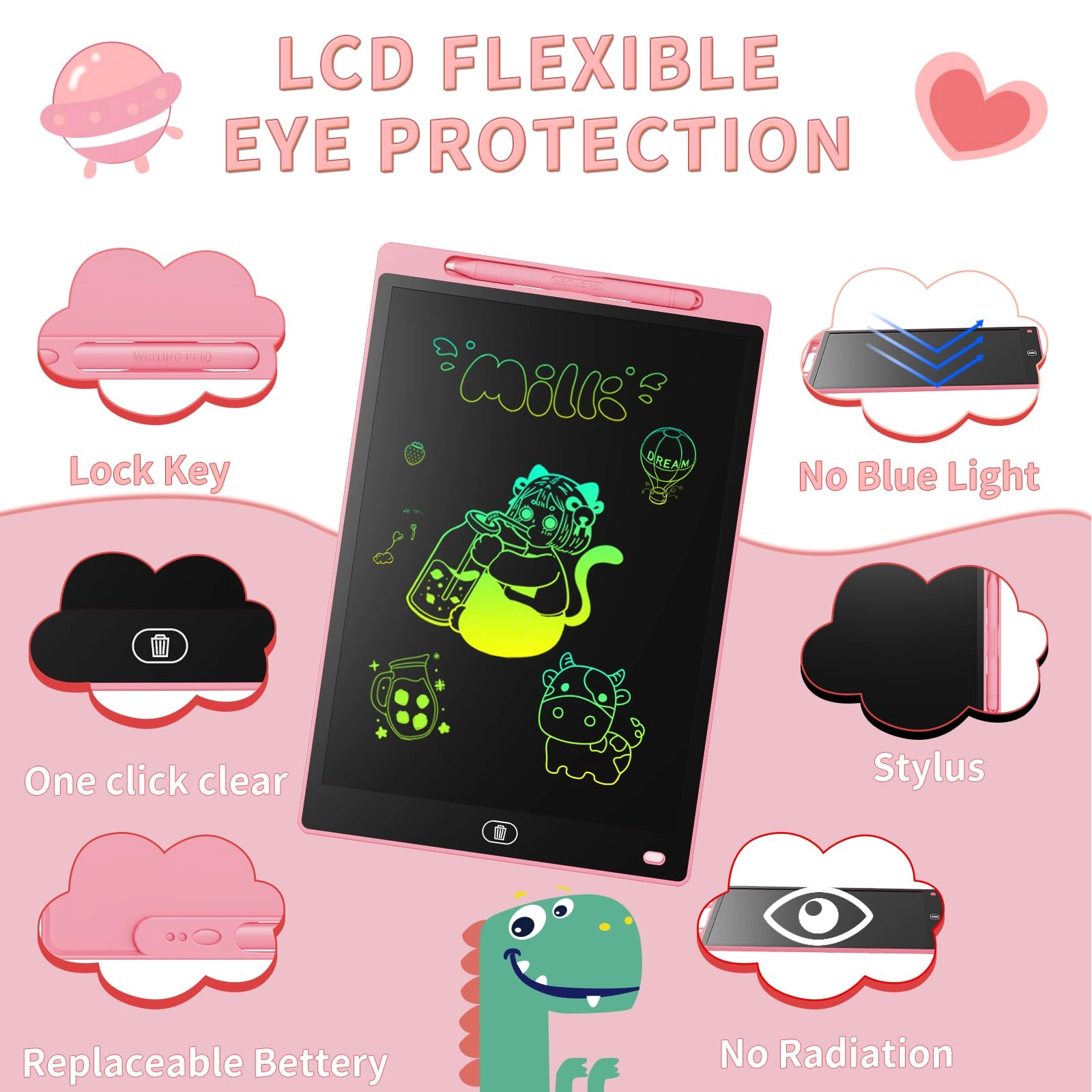 LCD Drawing Board - 2+ years 2 pcs Pack