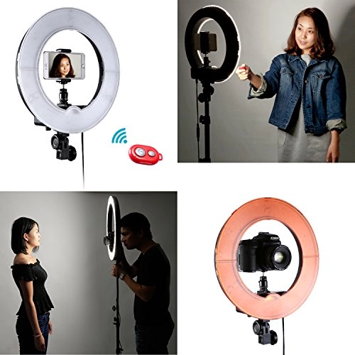 LED Ring Light and Light Stand - 12-inch Inner 14-inch Outer