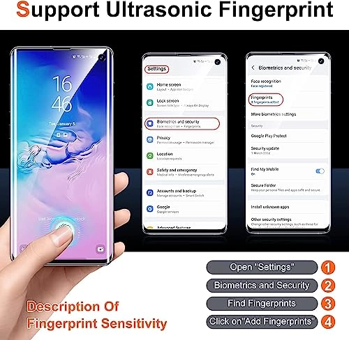 Flexible TPU Screen Protector + Tempered Glass Camera Lens Protector for Samsung Galaxy S10 (3+2 Pack)