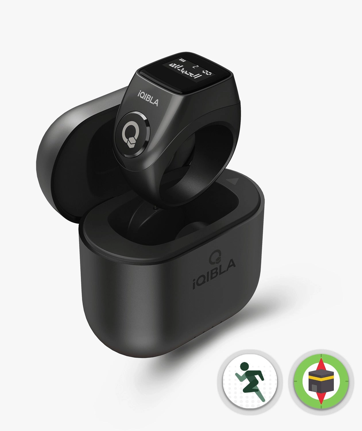iQIBLA Zikar Ring Jood - 55 mAh USB-C Black
