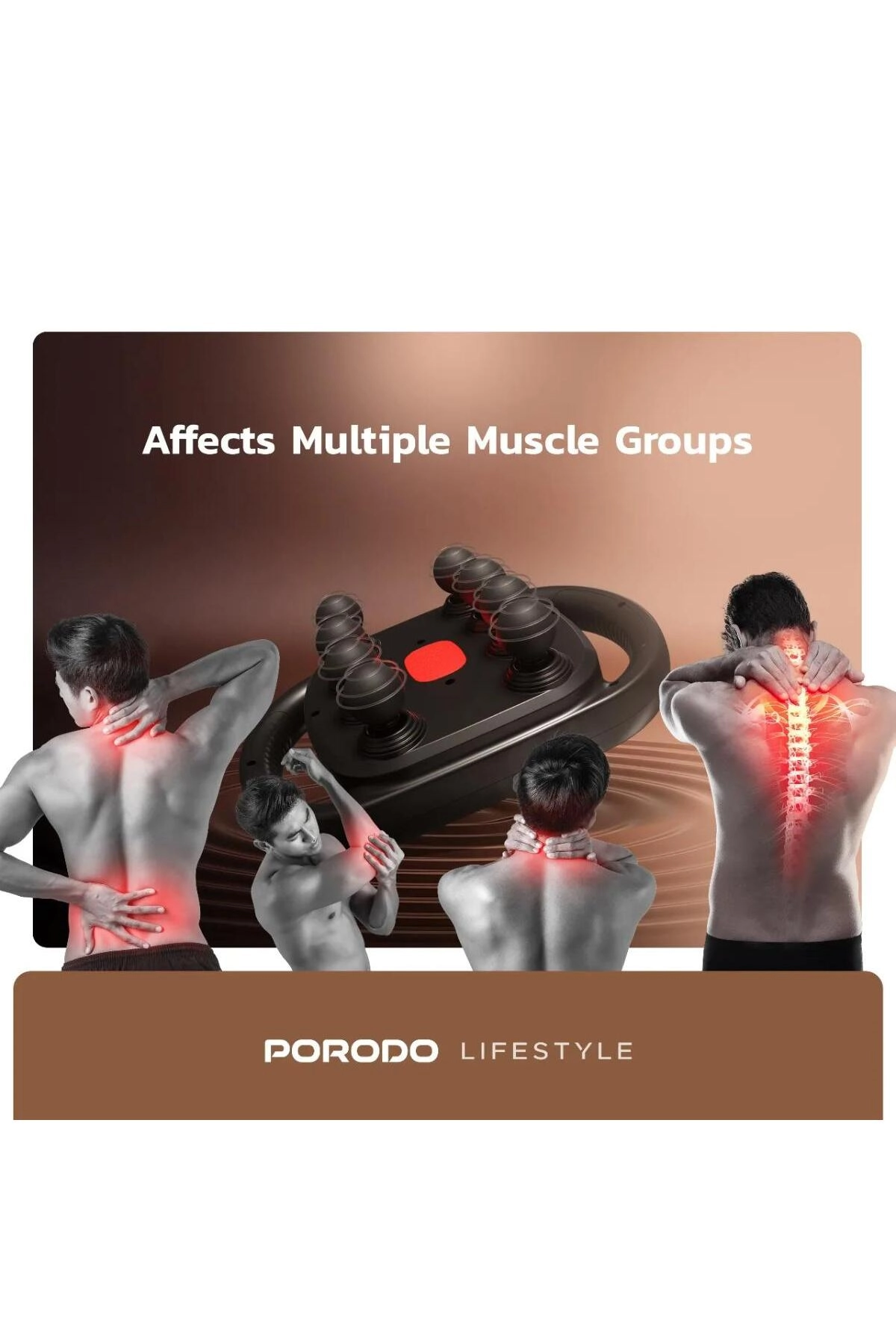 Power Pulse - Massage Gun 8-Head 9-Speed Red Light Therapy