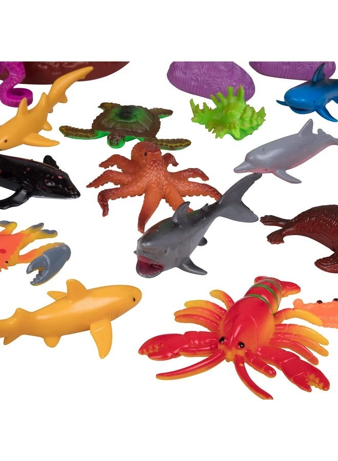 Ocean Life Sea & Animal Toy Action Figure - 30pc Bucket Set