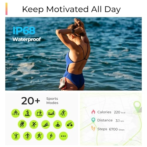 Fitness Tracker - 1.69'' 24/7 Heart Rate Blood Oxygen Monitor