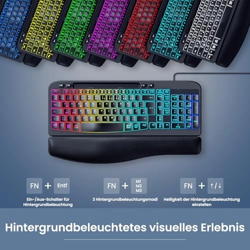 Illuminated Keyboard - QWERTZ Wired