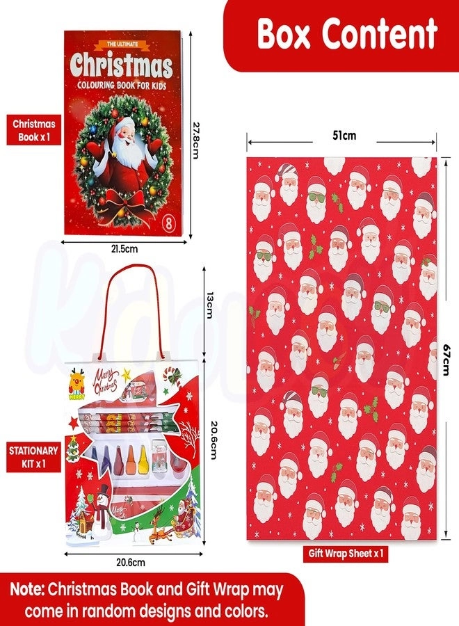 Colouring Book + Stationery Kit + Festive Gift Wrap
